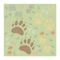 Dekorfliesen mit Muster Spuren, 80 cm x  gallery