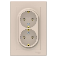 Steckdose 2 Fach in Beige gallery